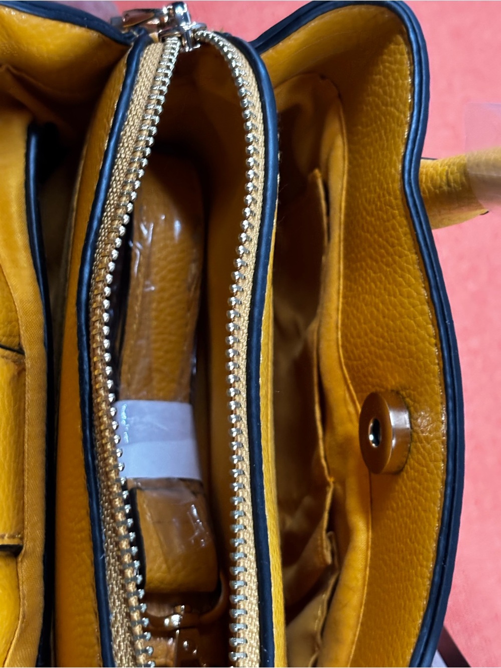 bebe Mustard Mini Tote Bag with Logo - Picture 9 of 9